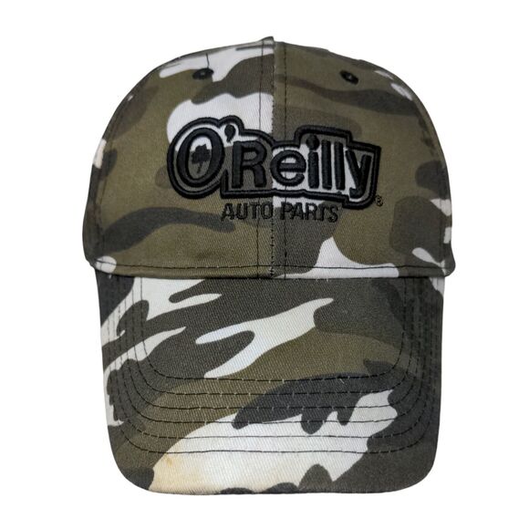 O'Reilly Auto Parts Strapback Hat Camouflage One Size Embroidered 6 Panel - Picture 1 of 10